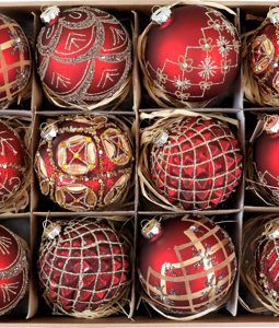 7941 VINTAGE-BOX GLASS BALLS S/12